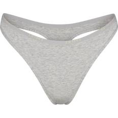 Grey - Skiing Knickers SKIMS Dipped Thong - Light Heather Grey
