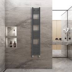 Heated Towel Rails WarmeHaus 1800x300mm Straight Heated Anthracite, Grey