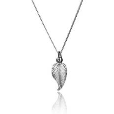 Elements Leaf Drop Boxed Silver Pendant