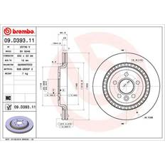 Brembo Bromsskiva 09.D393.11 för Volvo Volvo Asia