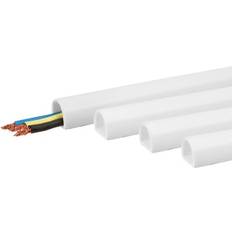NQ Elkabler NQ Kabelkanal, 7.0mm, hvid m/tape, 1m, 4 pk