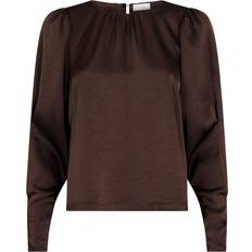Neo Noir Bruna Överdelar Neo Noir Camma Heavy Sateen Blouse Dam Blusar