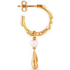 Jane Kønig Drippy Hoop With Pearl Drop Förgyllt-Silver Sterling 925