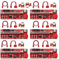 Controller Cards MZHOU MZHOU 6 Pack PCI-E Riser Riser