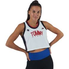 Tommy Hilfiger Dam Linnen Tommy Hilfiger Crop Tommy Tank Top Blue/White
