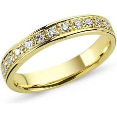 Nuran String karat guld ring med stk 0,02 carat brillanter