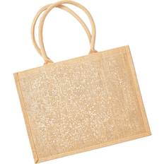 Gold Stofftaschen Westford Mill Shimmer Jute Shopper