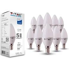 V-TAC E14 Led Light Bulb Small Edison Screw Candle Bulbs with Samsung Led 7W45W 10 Pack