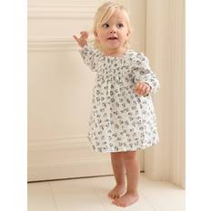 L Dresses Vertbaudet Gesmoktes Mädchen Baby Kleid weiss