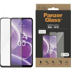 PanzerGlass Nokia G42 Ultra Wide Fit Skærmbeskyttelsesglas Platinum Strength Sort Kant