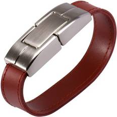 Memory Cards & USB Flash Drives Geni-Store B, 64GB USB flash drive 64gb Leather metal keyring Pendrive creativo 64gb usb2.0 Wrist band