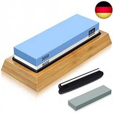 SHAN ZU Slipsten Whetstone Abrasive Stone 2-in-1 Double Sided Knife Sharpener Grain Size 3000/8000