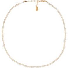 Oro Blanco Collares Loren Stewart Baby Pearl Choker in 14k Yellow Gold White. all