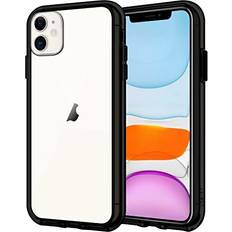 Apple iPhone XR Bumperskal JeTech Skal för iPhone 11 2019 6,1 Tum, Stötsäkert Bumper Case, Repfri Klar Tillbaka Svart