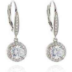 Platinum Earrings Cachet Kazu CZ Earrings Silver One