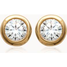 Beige Pendientes Merci Maman Crystal Solitaire Stud Earrings