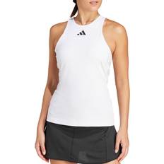 Adidas Women Tank Tops Adidas Tennis Y-Tank Top White Womens