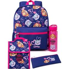 Plastica Zaini scolastici Paw Patrol Set zaino per ragazze Skye ed Everest (Confezione da 4) Blu