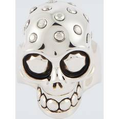 Men - Silver Plated Rings Alexander McQueen Skull Ring - Silver