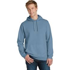 Denim - Men Sweaters Port & Company Beach Wash Garment-Dyed Pullover Hooded Sweatshirt Mist