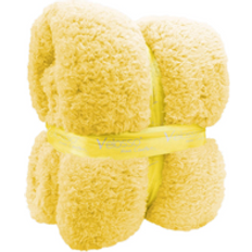 Yellow Blankets Velosso Teddy Soft Snug Thermal Blankets Yellow