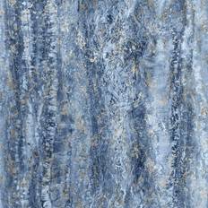 I Love Wallpaper Sirrus Metallic Marble Wallpaper Blue Full Roll