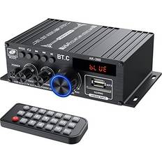 LiNKFOR LiNKFOR Stereo Audio Power Amplifier with Bluetooth 5.0 Receiver 40W x 2 Wireless Audio Amplifier Support Multi Inputs with LCD Display Remo