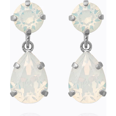 Caroline Svedbom Opaler Örhängen Caroline Svedbom Mini Drop Earrings Rhodium White Opal