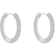 Smycken Snö of Sweden North ring ear 18mm Silver/clear-Onesize
