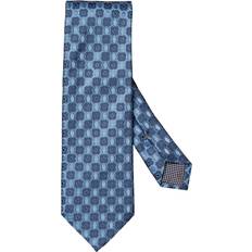 Blå Belte Eton Mid Blue Silk Tie Slips Silke hos Magasin Blå