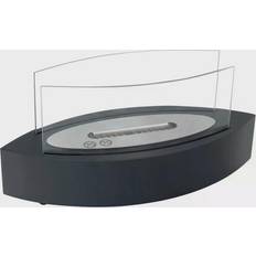 Oval Shaped Table Bio Fireplace