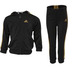 9-12M Other Sets Adidas Shiny Hooded Jogger Set - Black/Gold