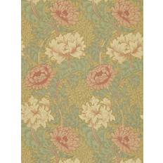 Morris & Co Tapeter på rea Morris & Co Tapet Chrysanthemum Pink/Yellow/Green från William Morris & Co