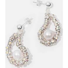 Pearl Octopuss.y Mini Oyster Freshwater Pearl Drop Earrings Silver