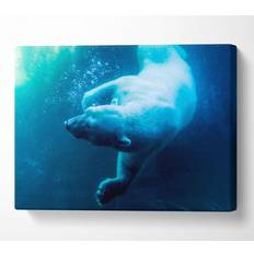 Wallart-Direct Polar Bear Swimming Print