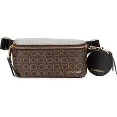 Textile Bum Bags Calvin Klein Women's Millie Monogram Belt Bag Brown one-size