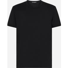 Dolce & Gabbana Blue T-shirts Dolce & Gabbana Cotton t-shirt with logo very_dark_blue_1