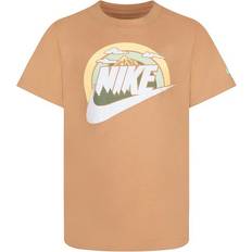 Nike Brown Children's Clothing Nike Younger Kids Wilderness Futura Top 2 T-shirt - With Print On The Front