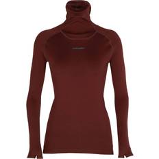 Blå - Dame - Polotrøjer Sweatere Icebreaker Haut Thermique Merino Col Montant Femme - Espresso