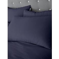 Blue Pillow Cases Catherine Lansfield Brushed Cotton' Pair Pillow Case Blue