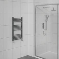 Heated Towel Rails WarmeHaus Curved Heated Rail Anthracite