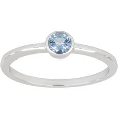 Blå Ringe Joanli Nor Rhd. sølv ring 4mm lyseblå
