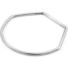 Anchor & Crew Rowe Half Circle Geometric Silver Bangle