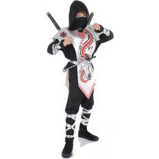 Horror-Shop Deluxe Ninja Kinder Kostüm für Halloween & Karneval 6-8 Jahre