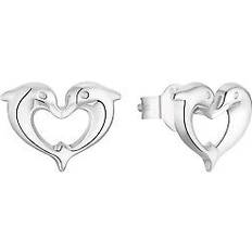 Amor Ohrstecker für Mädchen, 925 Sterling Silber Delphin Ohrring 1.0 pieces