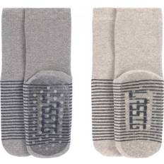 Lässig Kinder Antirutsch-Socken 2er-Pack Anti-Slip Socks, Grey Beige Gr.19-22