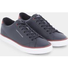 Tommy Hilfiger Blue Shoes Tommy Hilfiger Men's TH Essential Core Mens Vulcanised Leather Trainers Blue/Black