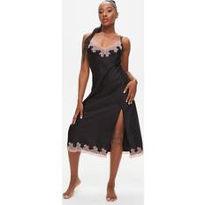 Satin Negligéer Ann Summers Satin Sorella Maxi Chemise Nightie - Black