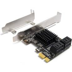 Tlily PcIe SATA Card 4 Controller Expansion Low