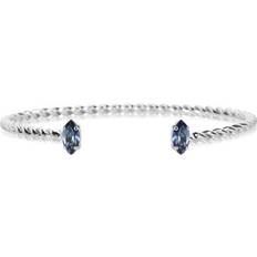 Caroline Svedbom L Armband Caroline Svedbom Petite Navette Bracelet Denim Blue Gold Rhodium - Denim Blue